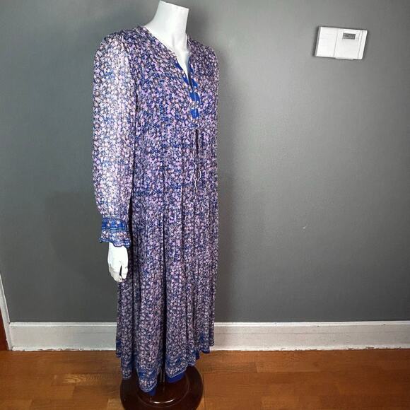 Revolve Saylor Ina Maxi Dress Floral Large blue boho cottagecore - Picture 8 of 13